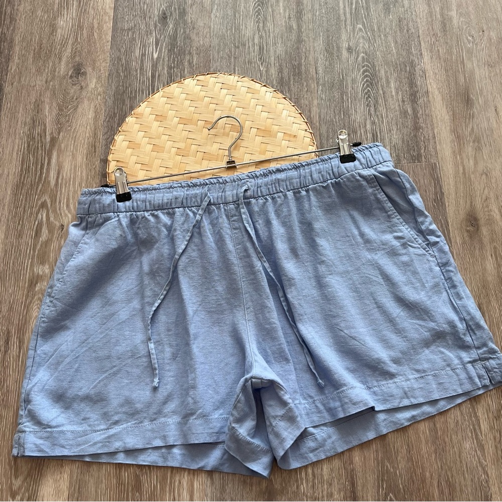 Gap blue linen drawstring pants‎